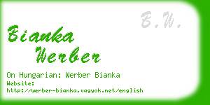 bianka werber business card